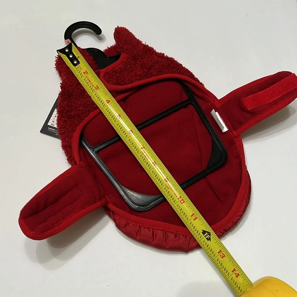 NWT Rowdy Pups Pet Apparel Red Sherpa Fleece & Quilted Dog Jacket XS